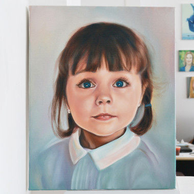 Portrete pictate fetita
